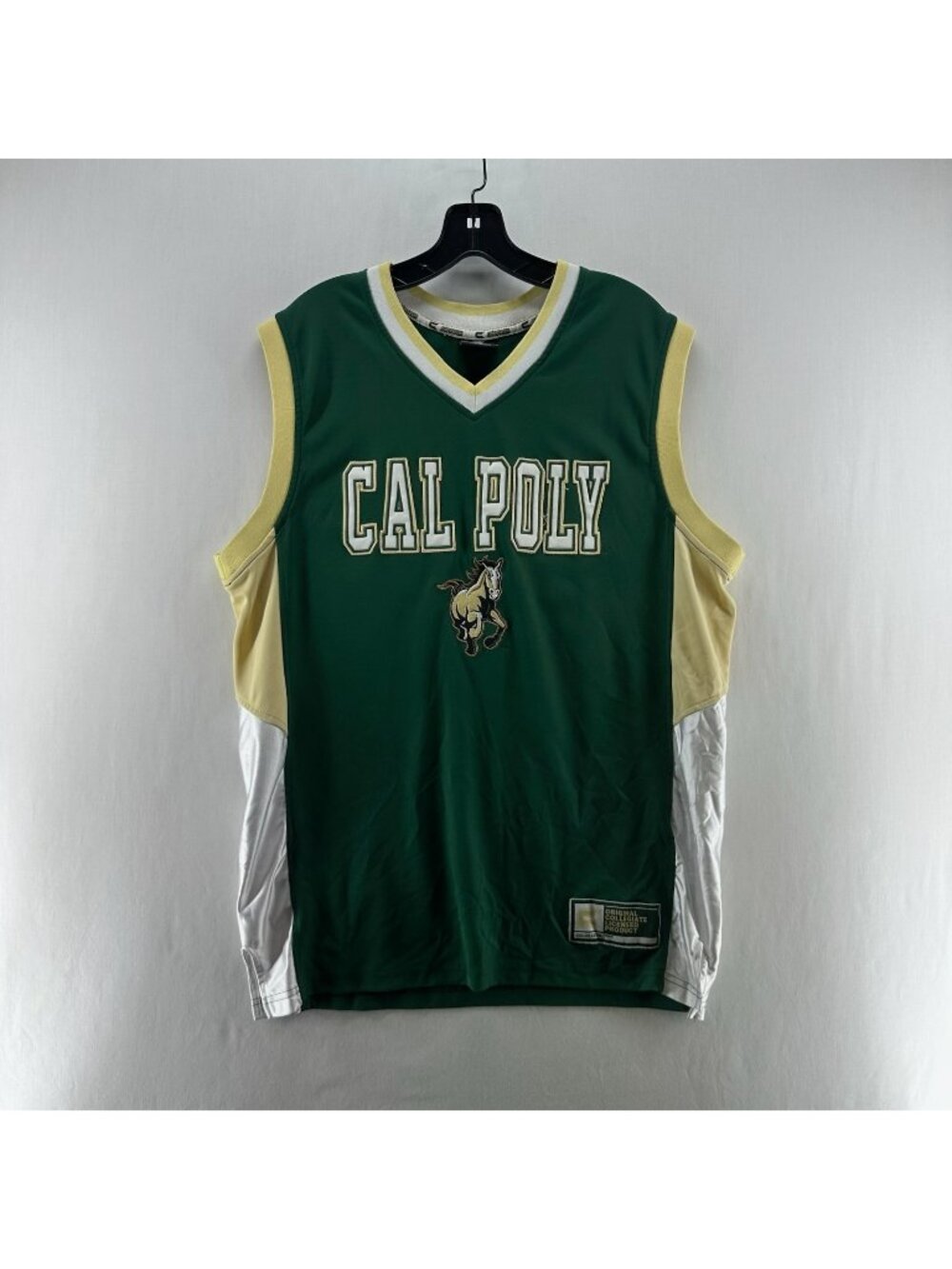 Colosseum Cal Poly Mustangs Basketball Jersey Tank Top Mens M V-Neck Mesh Green
